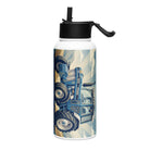 The Tractor Mugs Store Ford 6810 2WD | Art Deco Stainless steel water bottle with a straw lid Quality Farmers Merch