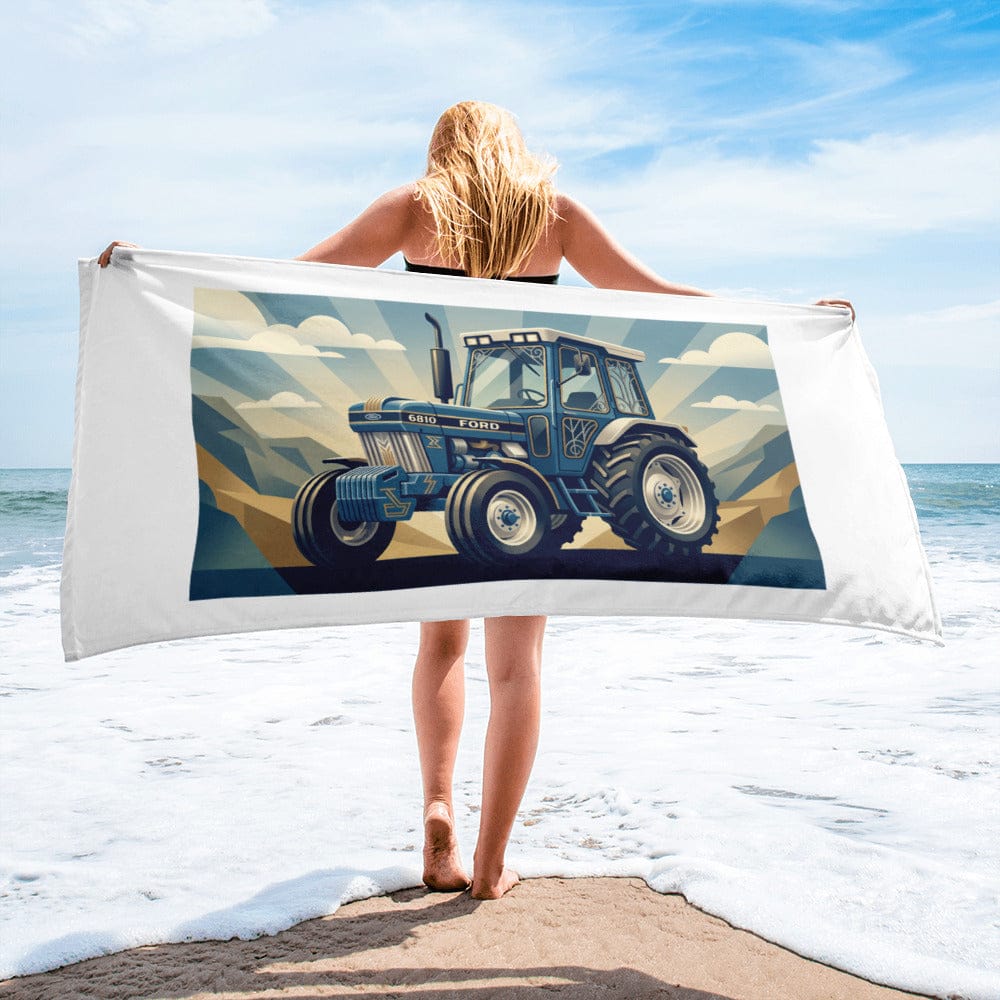 The Tractor Mugs Store Ford 6810 2WD | Art Deco Towel Quality Farmers Merch