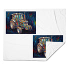 The Tractor Mugs Store Ford 6810 2WD | Splash Art Throw Blanket Quality Farmers Merch