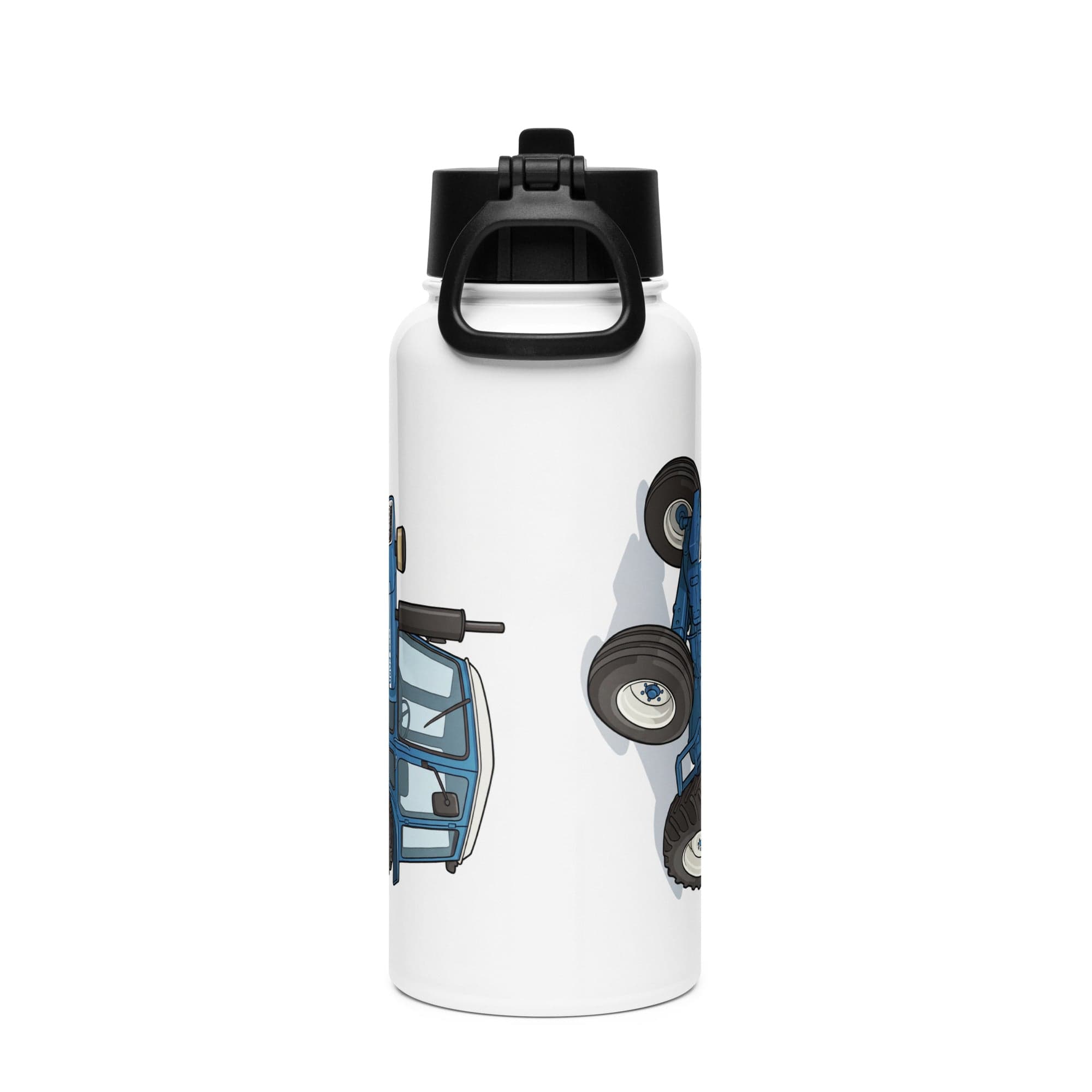 The Tractor Mugs Store Ford 7600 | Stainless steel water bottle with a straw lid Quality Farmers Merch