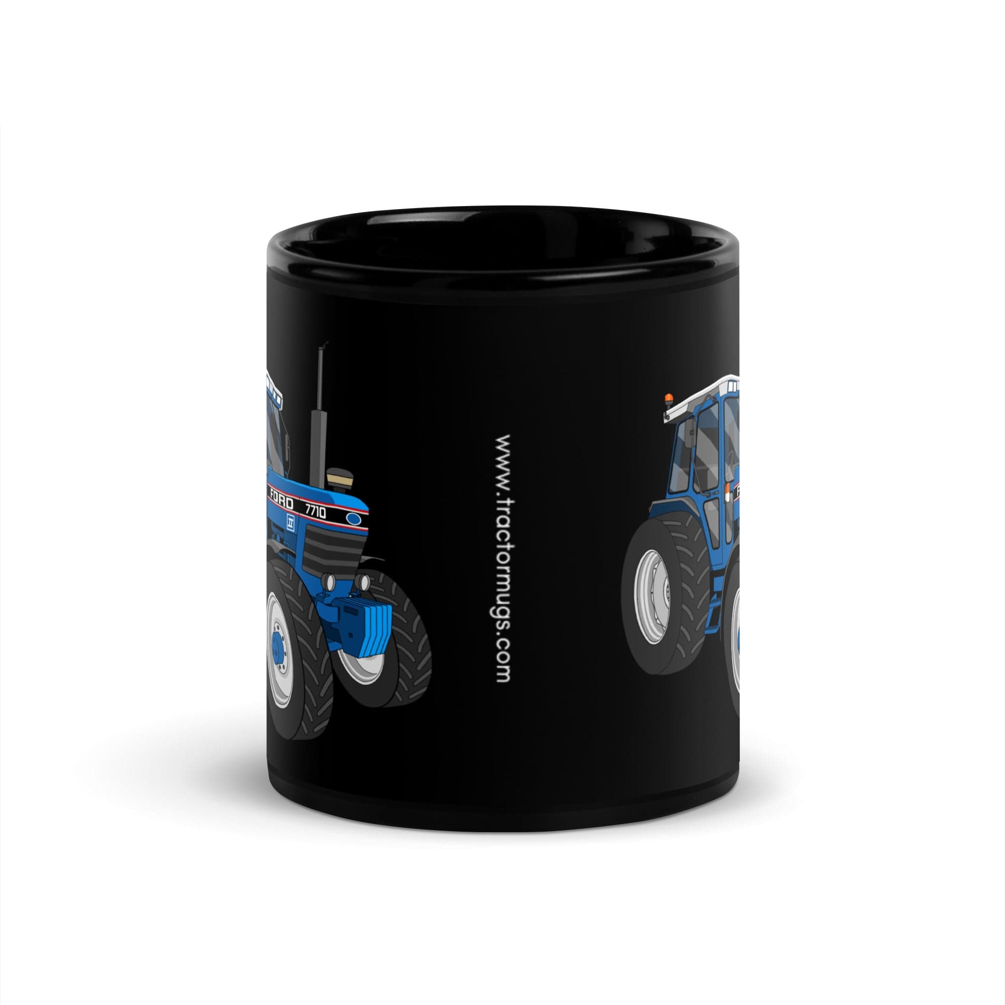 The Tractor Mugs Store Ford 7710 | Black Glossy Mug Quality Farmers Merch