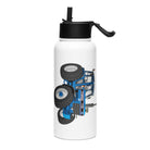 The Tractor Mugs Store Ford 7710 | Stainless steel water bottle with a straw lid Quality Farmers Merch