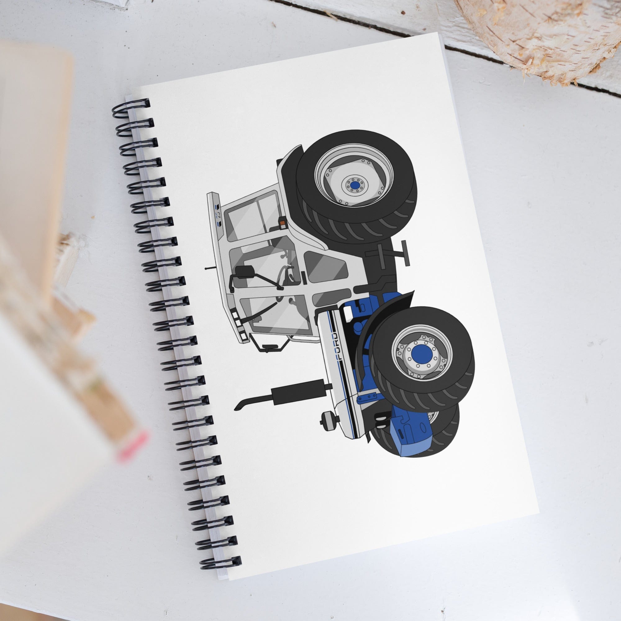 The Tractor Mugs Store Ford 7810 Jubilee Edition SilverTractor | Spiral notebook Quality Farmers Merch