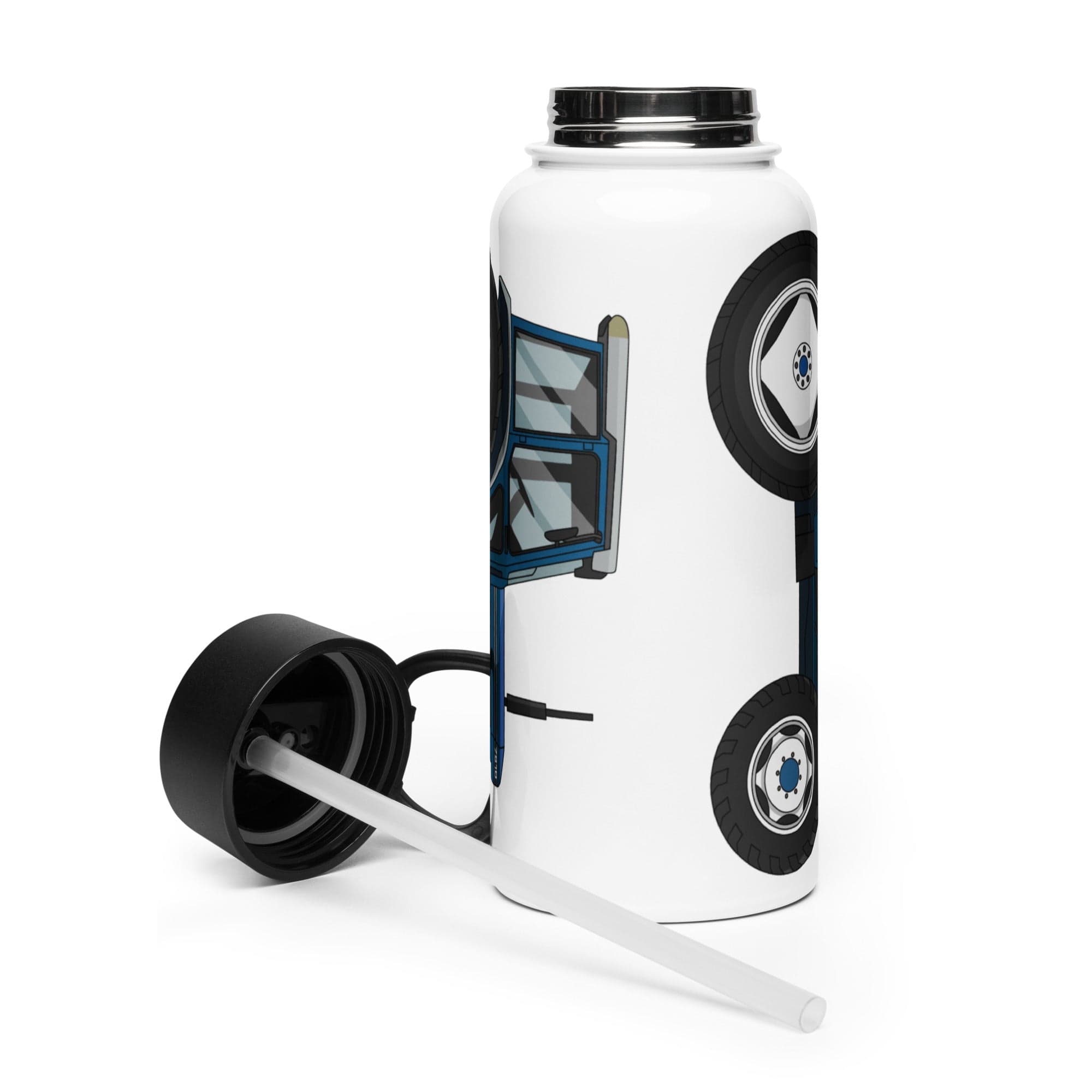 The Tractor Mugs Store Ford 7810 | Stainless steel water bottle with a straw lid Quality Farmers Merch