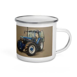 The Tractor Mugs Store Ford 7840 Oil Painting | Enamel Mug Quality Farmers Merch