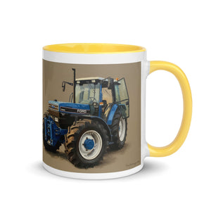 The Tractor Mugs Store Ford 7840 Oil Painting | Mug with Color Inside Quality Farmers Merch