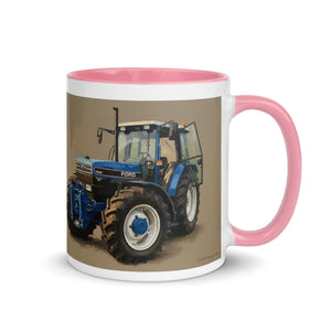 The Tractor Mugs Store Ford 7840 Oil Painting | Mug with Color Inside Quality Farmers Merch