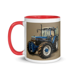 The Tractor Mugs Store Ford 7840 Oil Painting | Mug with Color Inside Quality Farmers Merch