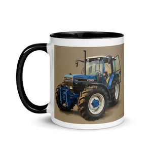 The Tractor Mugs Store Ford 7840 Oil Painting | Mug with Color Inside Quality Farmers Merch