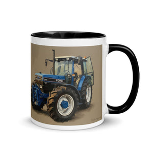 The Tractor Mugs Store Ford 7840 Oil Painting | Mug with Color Inside Quality Farmers Merch