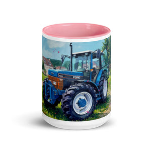 The Tractor Mugs Store Ford 7840 Splash Art | Mug with Color Inside Quality Farmers Merch