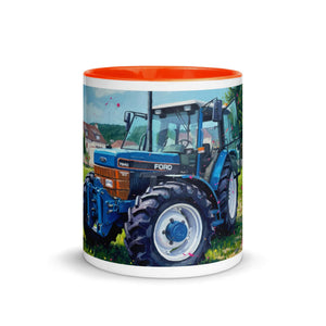 The Tractor Mugs Store Ford 7840 Splash Art | Mug with Color Inside Quality Farmers Merch