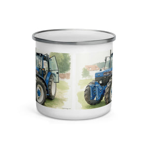 The Tractor Mugs Store Ford 7840 Watercolor | Enamel Mug Quality Farmers Merch
