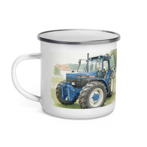The Tractor Mugs Store Ford 7840 Watercolor | Enamel Mug Quality Farmers Merch