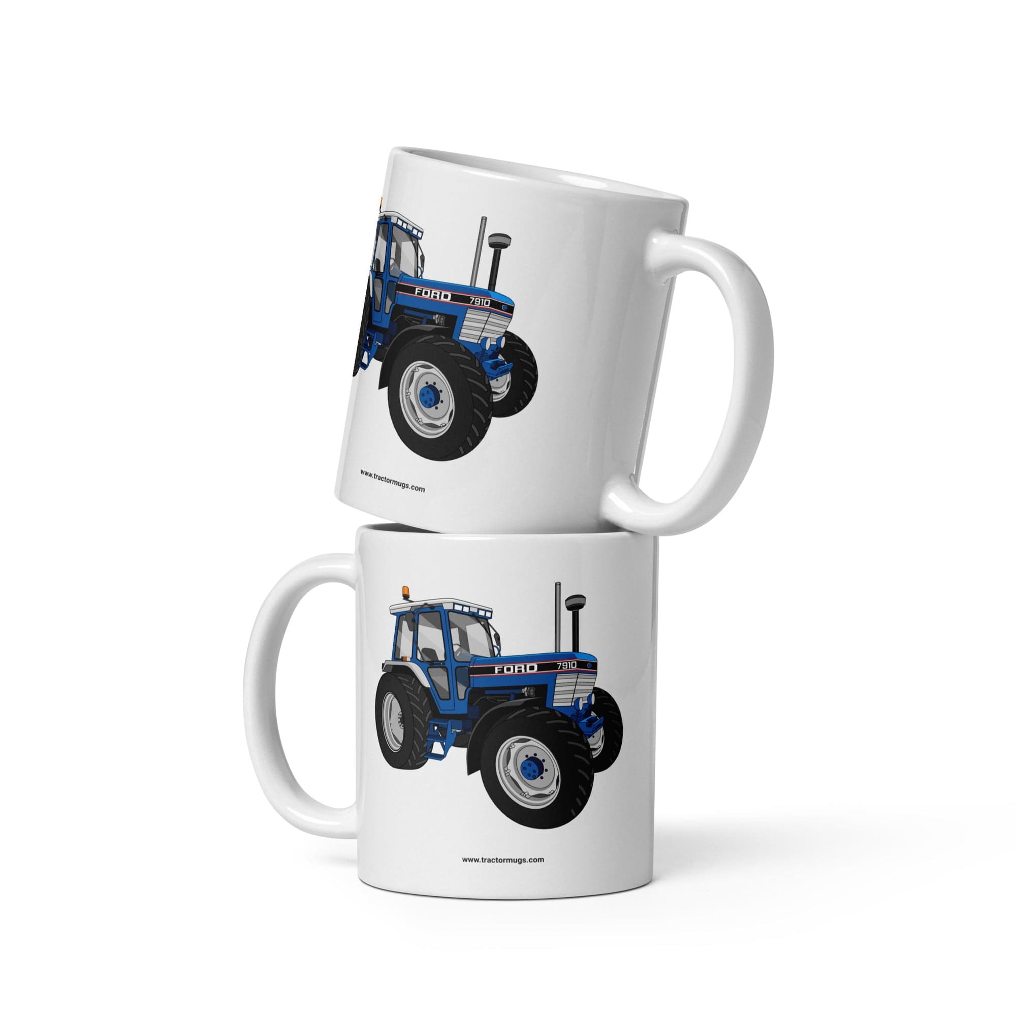 The Tractor Mugs Store Ford 7910 | White glossy mug Quality Farmers Merch