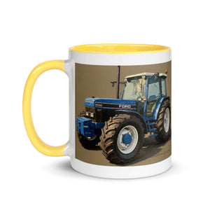 The Tractor Mugs Store Ford 8340 Oil Painting | Mug with Color Inside Quality Farmers Merch
