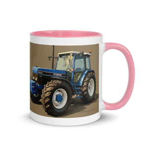 The Tractor Mugs Store Ford 8340 Oil Painting | Mug with Color Inside Quality Farmers Merch