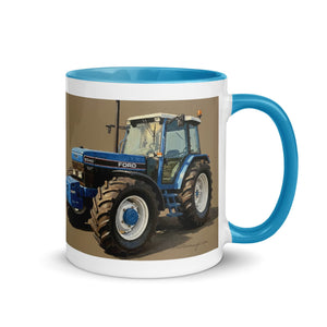The Tractor Mugs Store Ford 8340 Oil Painting | Mug with Color Inside Quality Farmers Merch