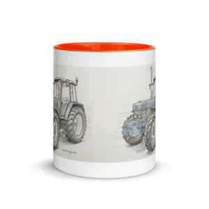 The Tractor Mugs Store Ford 8340 Pencil Sketch | Mug with Color Inside Quality Farmers Merch