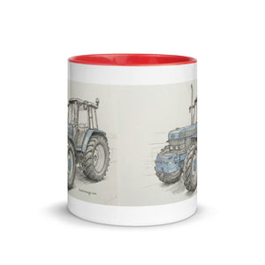 The Tractor Mugs Store Ford 8340 Pencil Sketch | Mug with Color Inside Quality Farmers Merch