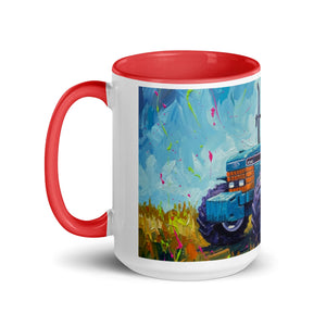 The Tractor Mugs Store Ford 8340 Splash Art | Mug with Color Inside Quality Farmers Merch