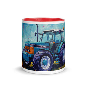 The Tractor Mugs Store Ford 8340 Splash Art | Mug with Color Inside Quality Farmers Merch
