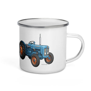 The Tractor Mugs Store FORDSON Dexta Cartoon Illustration | Enamel Mug Quality Farmers Merch