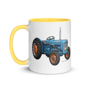 The Tractor Mugs Store FORDSON Dexta Cartoon Illustration | Mug with Color Inside Quality Farmers Merch