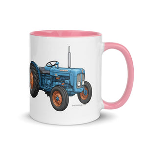 The Tractor Mugs Store FORDSON Dexta Cartoon Illustration | Mug with Color Inside Quality Farmers Merch