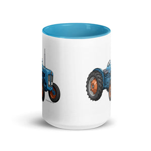 The Tractor Mugs Store FORDSON Dexta Cartoon Illustration | Mug with Color Inside Quality Farmers Merch