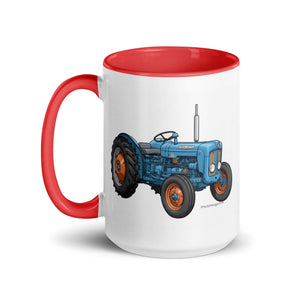 The Tractor Mugs Store FORDSON Dexta Cartoon Illustration | Mug with Color Inside Quality Farmers Merch