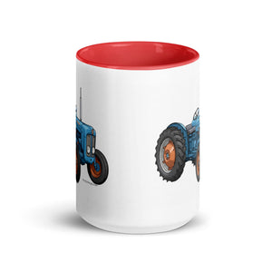 The Tractor Mugs Store FORDSON Dexta Cartoon Illustration | Mug with Color Inside Quality Farmers Merch