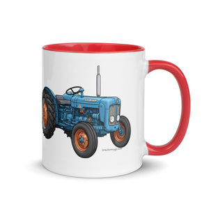The Tractor Mugs Store FORDSON Dexta Cartoon Illustration | Mug with Color Inside Quality Farmers Merch