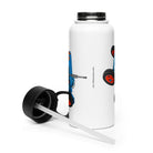 The Tractor Mugs Store Fordson Super Dexta | Stainless steel water bottle with a straw lid Quality Farmers Merch