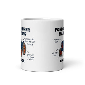 The Tractor Mugs Store Fordson Super Major Tips | White glossy mug Quality Farmers Merch
