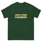 The Tractor Mugs Store Forest Green / S 100% PURE FARMIN!! | Unisex classic tee Quality Farmers Merch