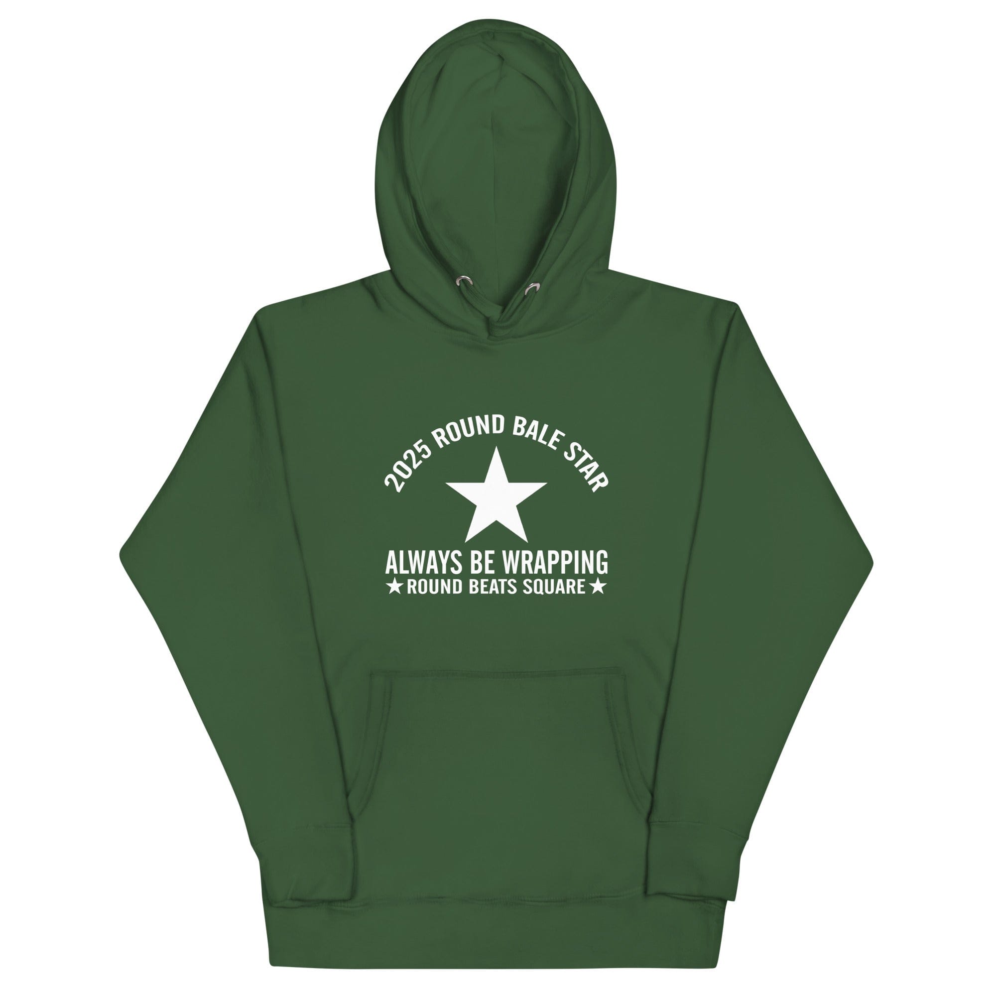 The Tractor Mugs Store Forest Green / S Round Baler Star | Unisex Hoodie Quality Farmers Merch