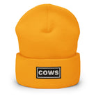 The Tractor Mugs Store Gold OASIS Style 'Cows' | Cuffed Beanie Quality Farmers Merch