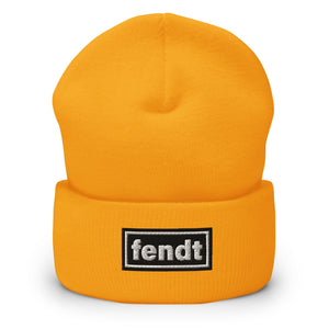 The Tractor Mugs Store Gold OASIS Style 'Fendt' | Cuffed Beanie Quality Farmers Merch