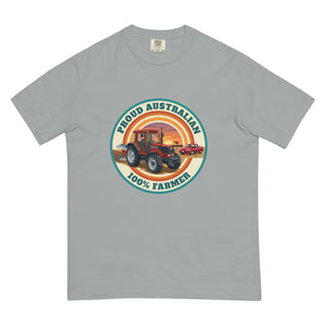 The Tractor Mugs Store Granite FIATAGRI F140 PROUD AUSTRALIAN 100% FARMER Retro | Unisex Premium T-shirt Quality Farmers Merch
