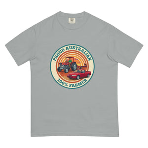 The Tractor Mugs Store Granite Massey Ferguson 135 PROUD AUSTRALIAN 100% FARMER Retro | Unisex Premium T-shirt Quality Farmers Merch