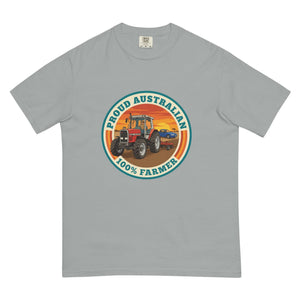 The Tractor Mugs Store Granite Massey Ferguson 3075 PROUD AUSTRALIAN 100% FARMER Retro | Unisex Premium T-shirt Quality Farmers Merch