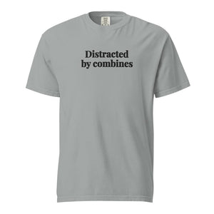 The Tractor Mugs Store Granite / S Distracted by Combines | Unisex Premium T-shirt Quality Farmers Merch