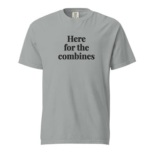 The Tractor Mugs Store Granite / S Here for the Combines | Unisex Premium T-shirt Quality Farmers Merch
