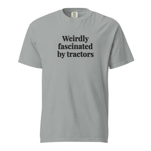 The Tractor Mugs Store Granite / S Weirdly Fascinated by Tractors | Unisex Premium T-shirt Quality Farmers Merch