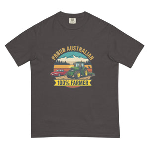 The Tractor Mugs Store Graphite John Deere 7810 PROUD AUSTRALIAN 100% FARMER Outdoor | Unisex Premium T-shirt Quality Farmers Merch