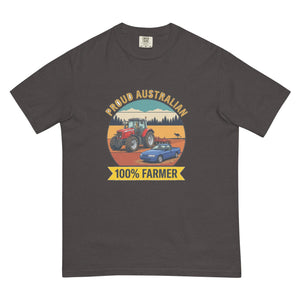 The Tractor Mugs Store Graphite Massey Ferguson 6480 PROUD AUSTRALIAN 100% FARMER Outdoor | Unisex Premium T-shirt Quality Farmers Merch