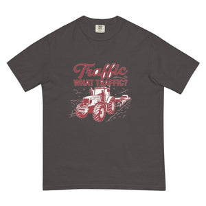 The Tractor Mugs Store Graphite / S Massey Ferguson 6480 TRAFFIC WHAT TRAFFIC? Two Tone | Unisex Premium T-shirt Quality Farmers Merch