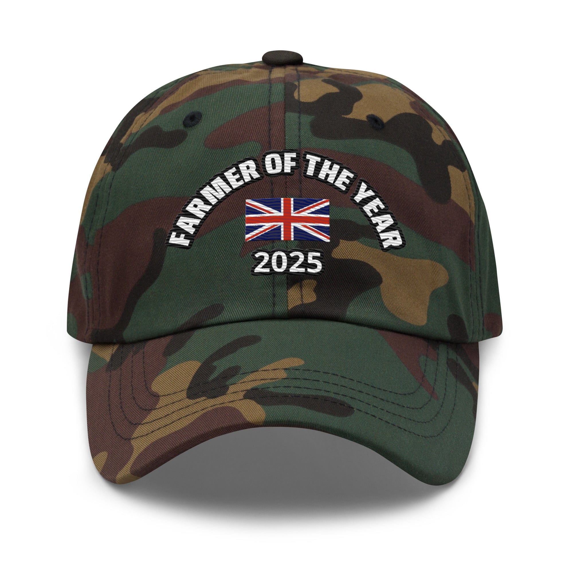 The Tractor Mugs Store Green Camo British Farmer of the Year 2025 | Dad Hat Quality Farmers Merch