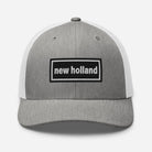 The Tractor Mugs Store Heather Grey/White Oasis Style Retro New Holland | Trucker Cap Quality Farmers Merch